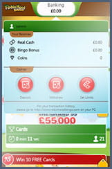 Banking at Robin Hood Bingo mobile