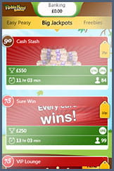 Big jackpot prizes on mobile at Robin Hood bingo