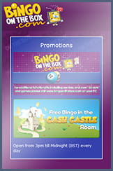 Mobile promotions on Bingo On the Box
