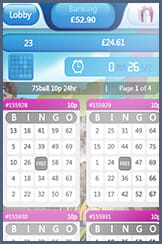 A 75-ball room at Giant Bingo for mobile