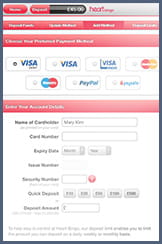 The payment options available on the go at Heart