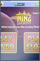 King Jackpot Bingo mobile lobby