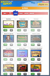 The lobby of slot games for mobile devices at Booty