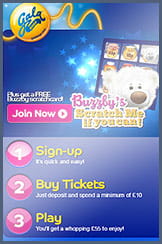 Landing page of the mobile Gala bingo