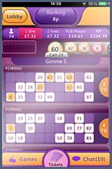 Play 90 Ball Bingo on Foxy Mobile