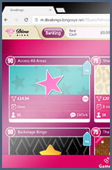 Play Fun Bingo Games on the Go on the Diva Bingo App