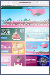 The Promotions tab for mobile bingo at PPower
