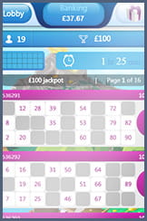 A jackpot bingo room at Treasure Bingo