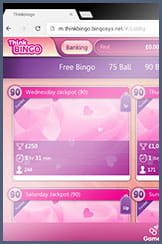 Pre-Buy Tab at Think Bingo Mobile