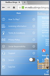 The Responsibility section of Redbus on mobile
