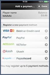 Use PayPal on the Posh Bingo App